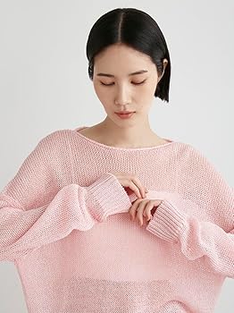 新品　miesrohe ミースロエ　ハーフスリーブチャンキーニット　ピンクニット ハーフスリーブチャンキーニット(ニット)｜トップス｜MIESROHE